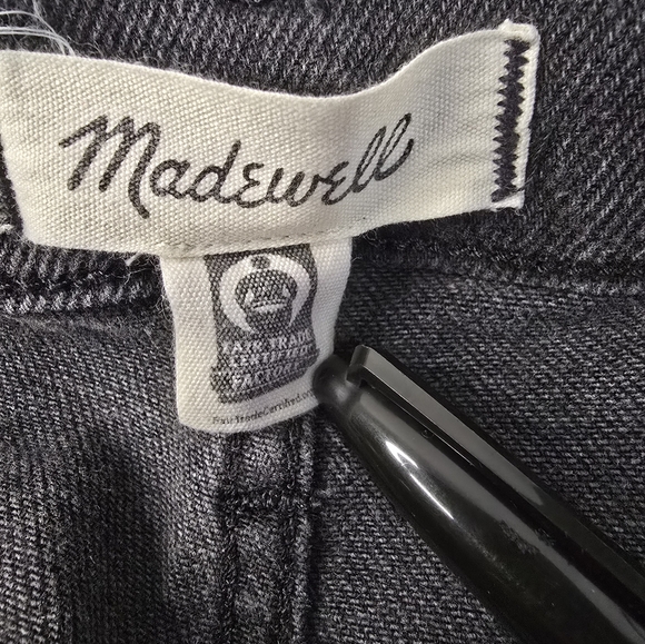 Madewell Mid-Rise Kick Out Jeans Washed Charcoal Gray Denim Mid Rise Cropped 23 - Picture 3 of 12